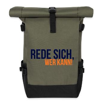 GIUDAN Jugendwort 25 Collection Rede sich wer kann - Rolltop Rucksack - Olive/Schwarz - Vorne