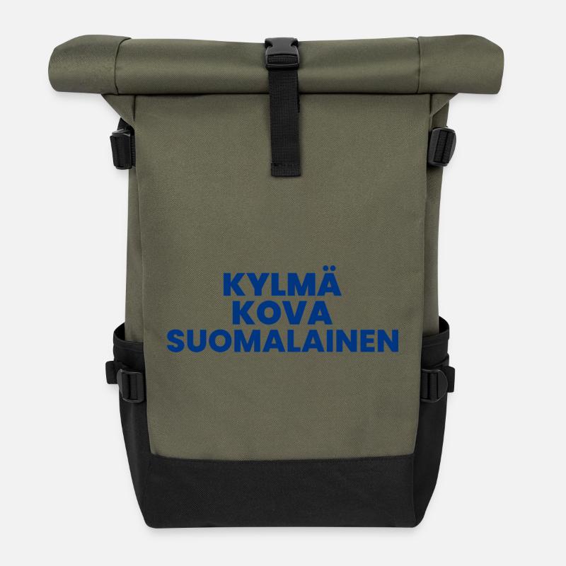 COLD HARD FINNISH v2 - Rolltop Rucksack - Olive/Schwarz