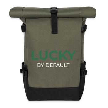 Chanceux par défaut - Sac à dos roll top - olive/noir - Devant