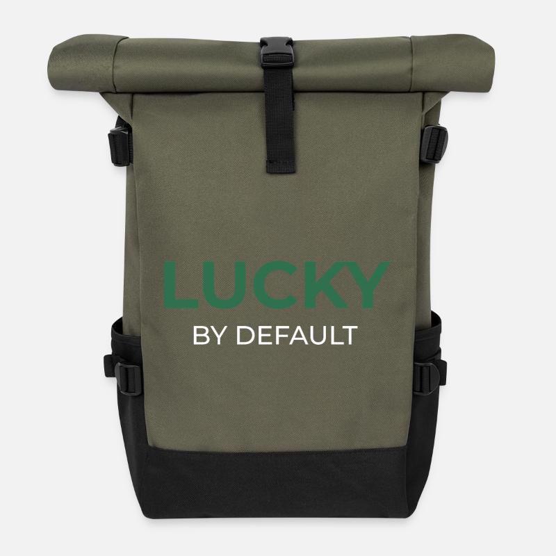 Lucky By Default - Rolltop Rucksack - Olive/Schwarz