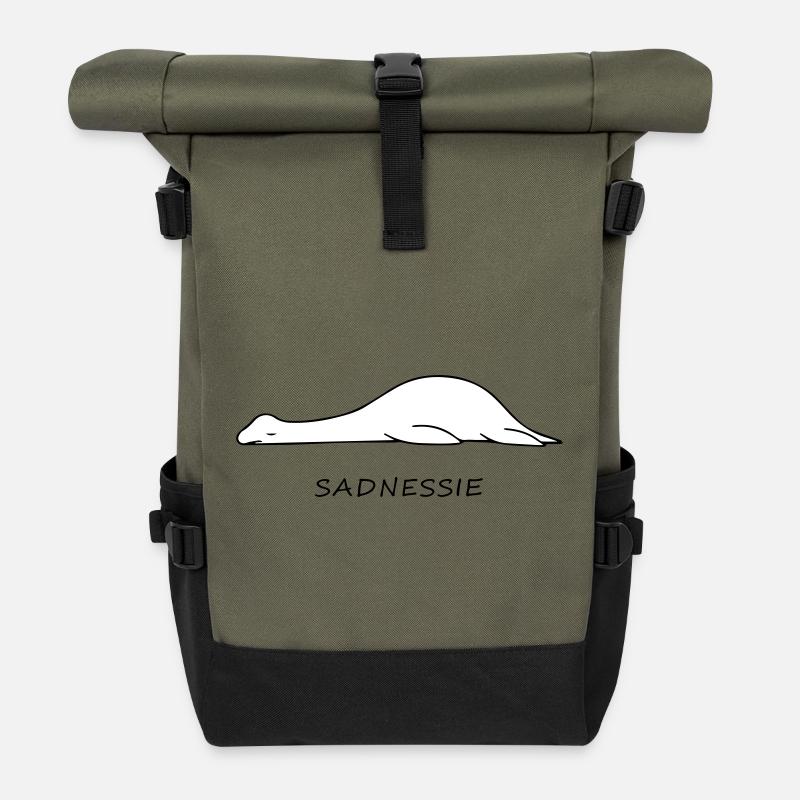 nessie - Roll Top Backpack - olive/black