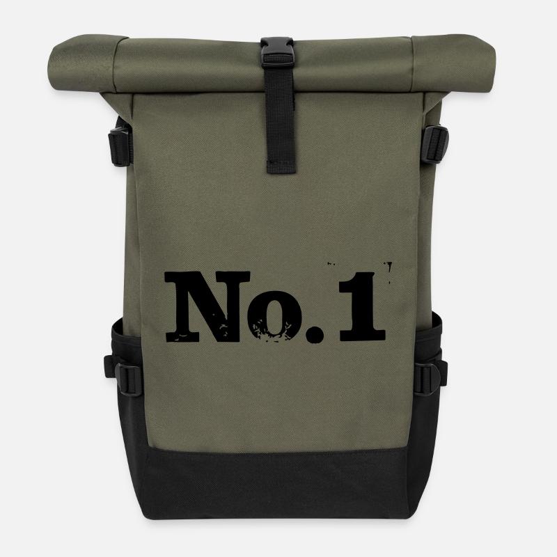 No. 1 - Number 1 - Roll Top Backpack - olive/black