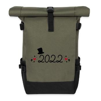 2022 - Rolltop Rucksack - Olive/Schwarz - Vorne