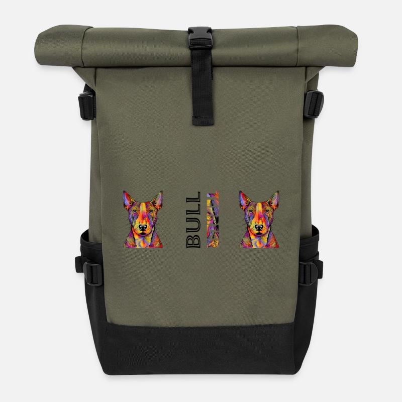 Bullterrier - Rolltop Rucksack - Olive/Schwarz