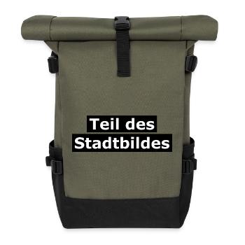 Partie intégrante du paysage urbain - Sac à dos roll top - olive/noir - Devant