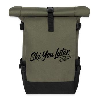 Ski You Later At The Bar - Roll Top Backpack - olive/black - Front