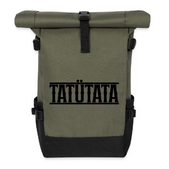 Tatuetata_motiv - Rolltop Rucksack - Olive/Schwarz - Vorne