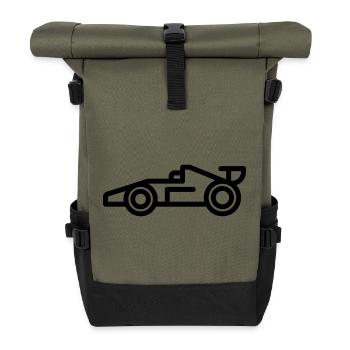 Race Car - Roll Top Backpack - olive/black - Front