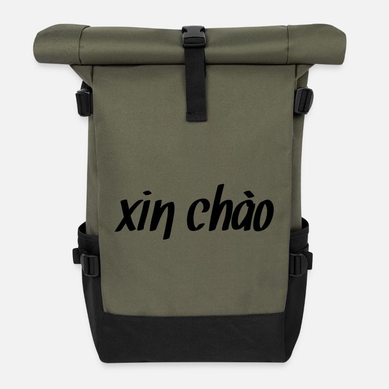 xinchao - Rolltop Rucksack - Olive/Schwarz