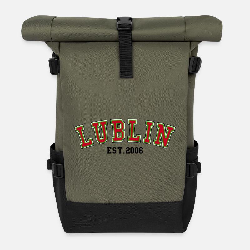Lublin Est. 2006 - Roll Top Backpack - olive/black