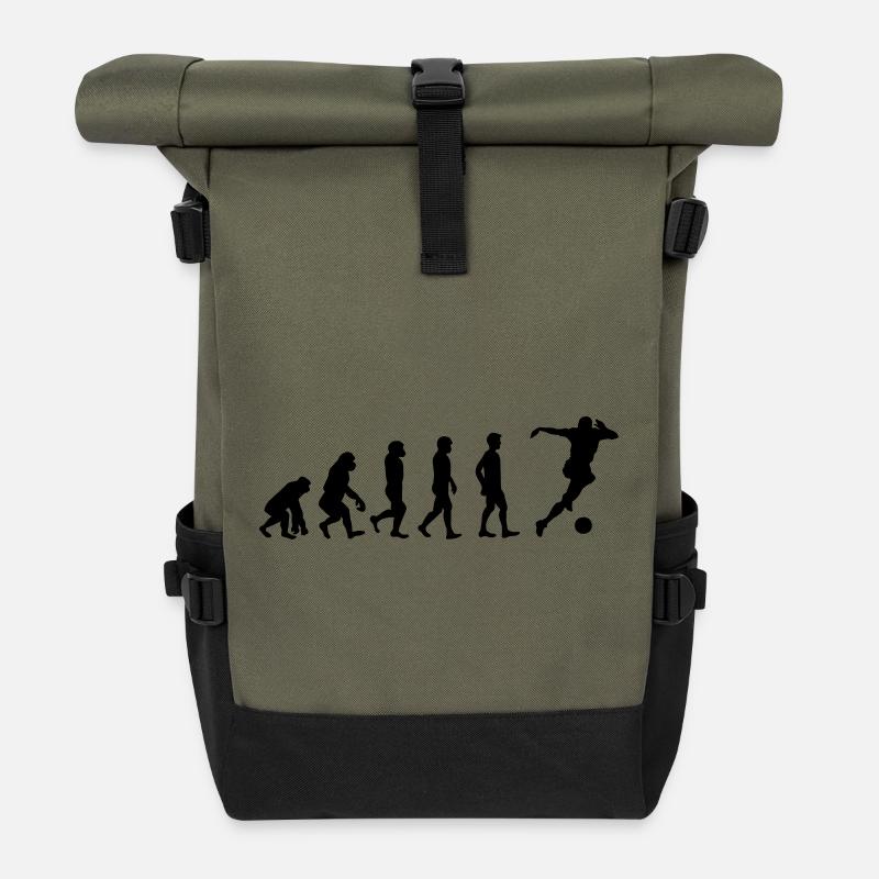 Evolution soccer - Sac à dos roll top - olive/noir