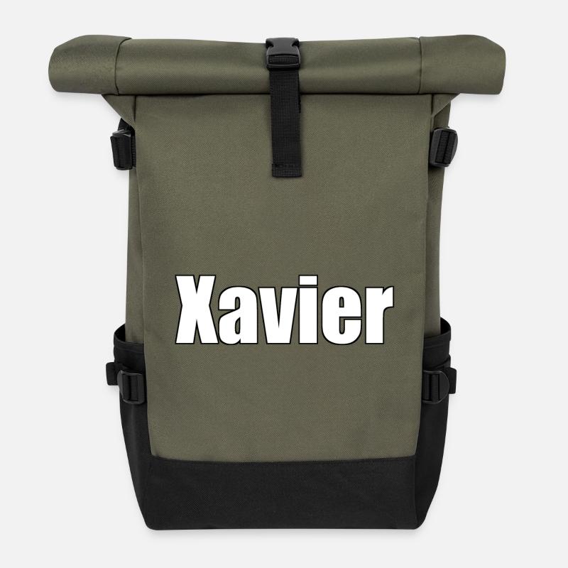 Xavier - Roll Top Backpack - olive/black