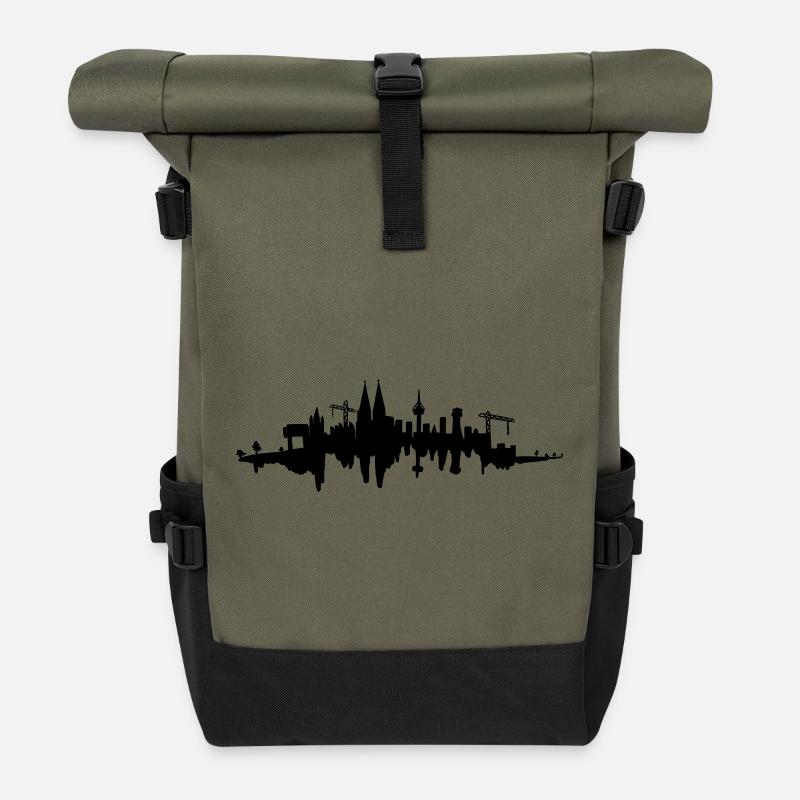 Horizon de Cologne - Sac à dos roll top - olive/noir