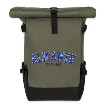 Alicante gegründet 1995 - Rolltop Rucksack - Olive/Schwarz - Vorne