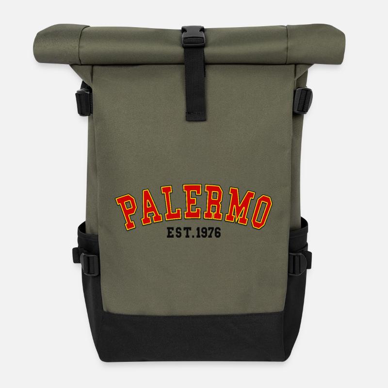 Palermo Est 1976 - Roll Top Backpack - olive/black