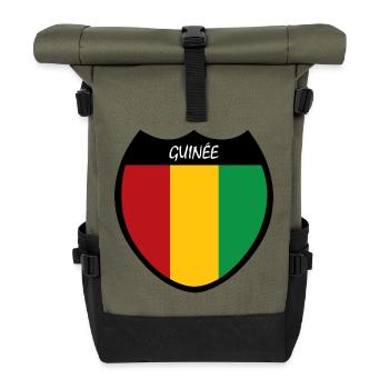 Guinée - Sac à dos roll top - olive/noir - Devant