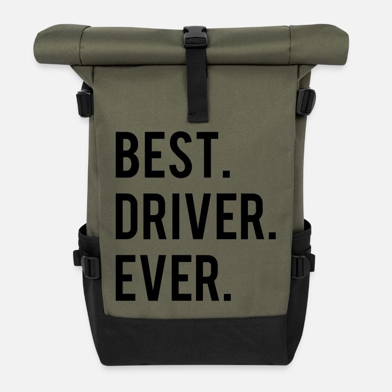 Best Driver Ever - Roll Top Backpack - olive/black