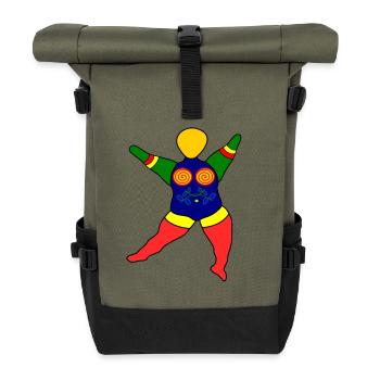 Nana - Nana - Sac à dos roll top - olive/noir - Devant