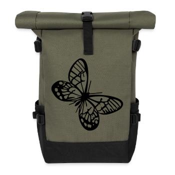 Schmetterlinge: Callitaera Aurora - Sac à dos roll top - olive/noir - Devant