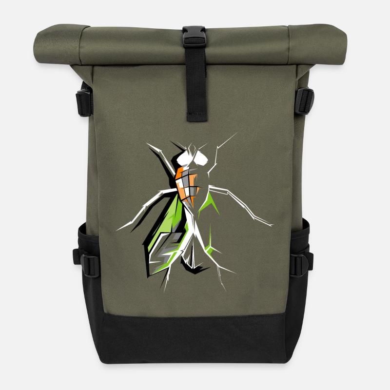 Fly Insects Fly Fly Symbol Vector - Roll Top Backpack - olive/black