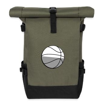 Basketball - Illustration - Roll Top Backpack - olive/black - Front