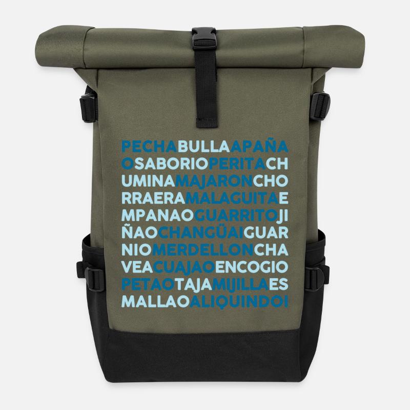 Malaguita - Sac à dos roll top - olive/noir