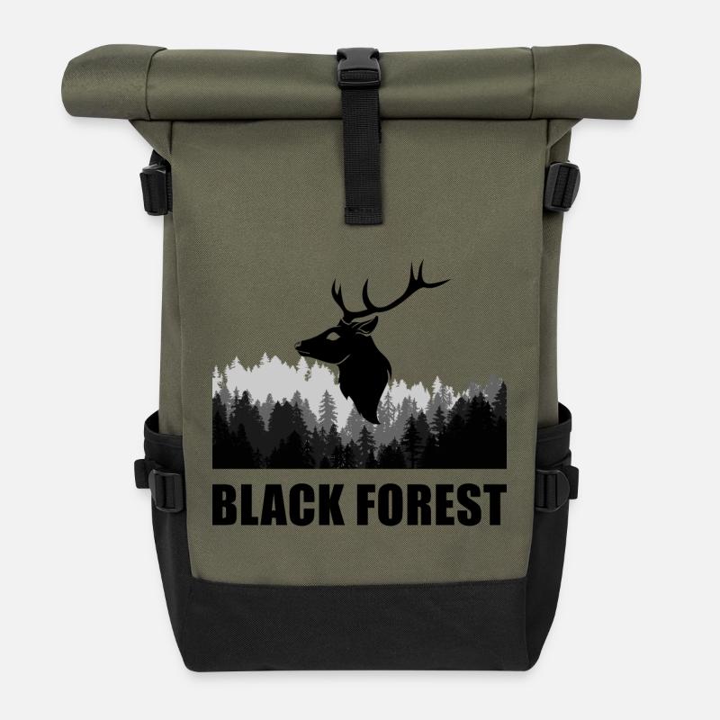 Black Forest - Rolltop Rucksack - Olive/Schwarz