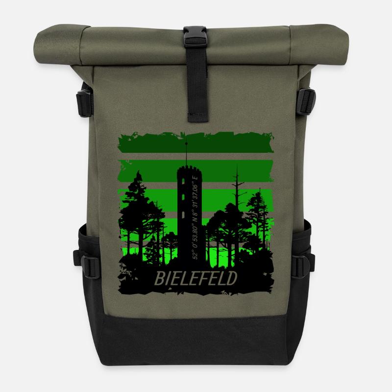 Bielefeld - Rolltop Rucksack - Olive/Schwarz