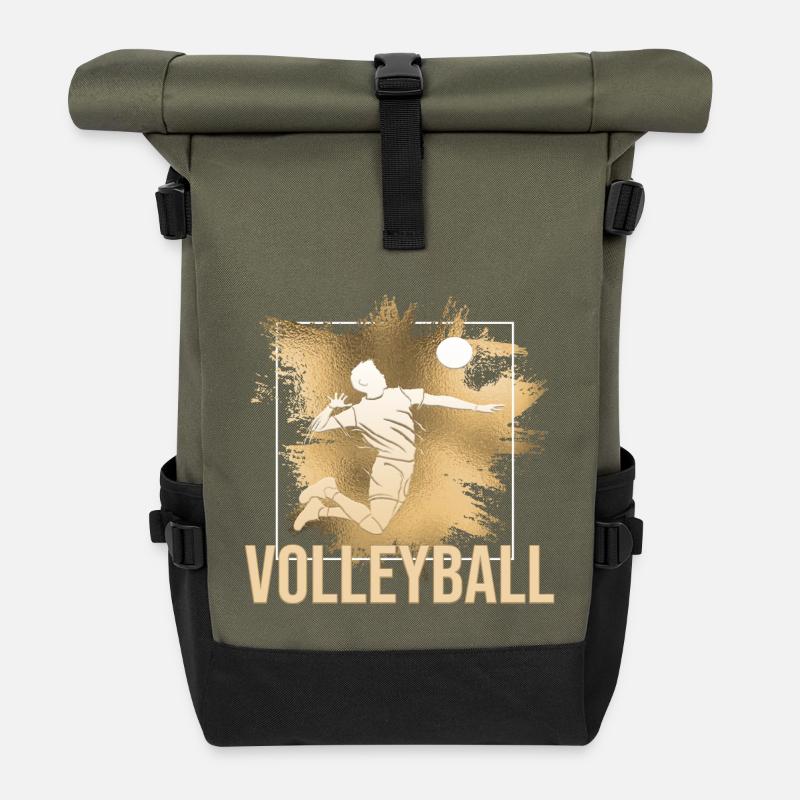 Volleyball - Rolltop Rucksack - Olive/Schwarz