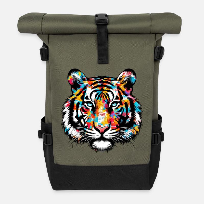 Tiger - Rolltop Rucksack - Olive/Schwarz