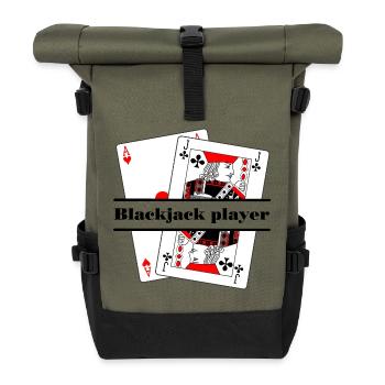 Blackjack player - Roll Top Backpack - olive/black - Front