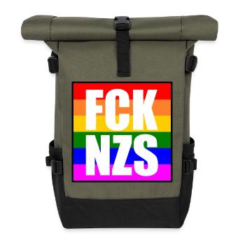 Fck nzs - Rolltop Rucksack - Olive/Schwarz - Vorne