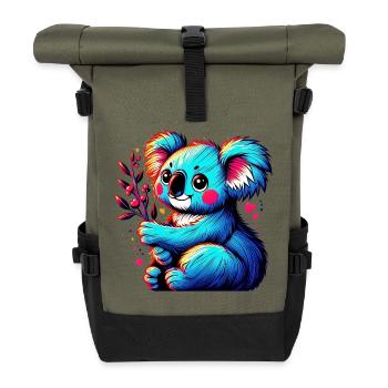 Koala - Roll Top Backpack - olive/black - Front
