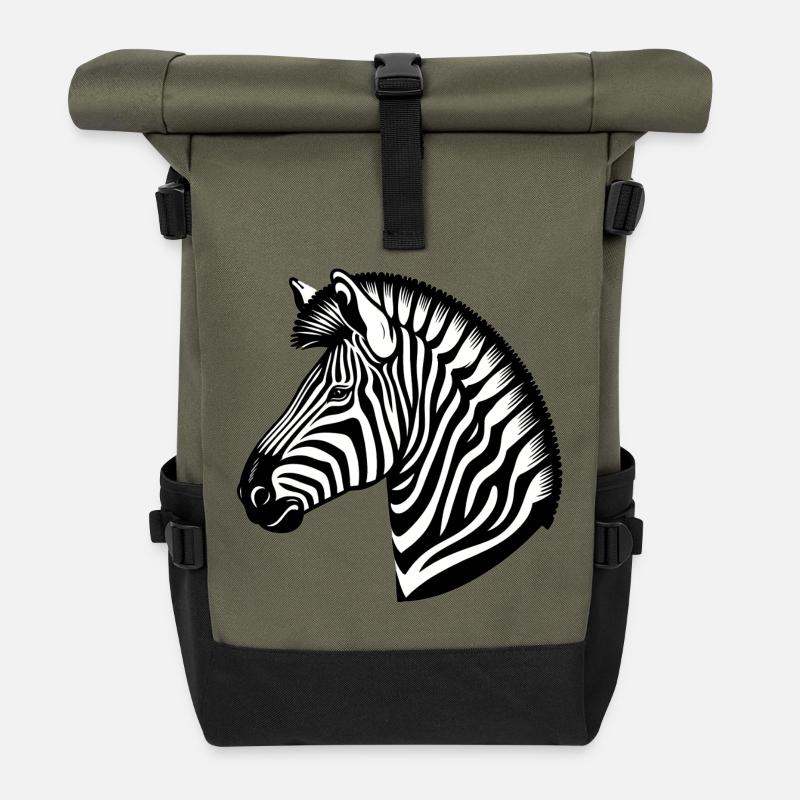 Zebra - Rolltop Rucksack - Olive/Schwarz