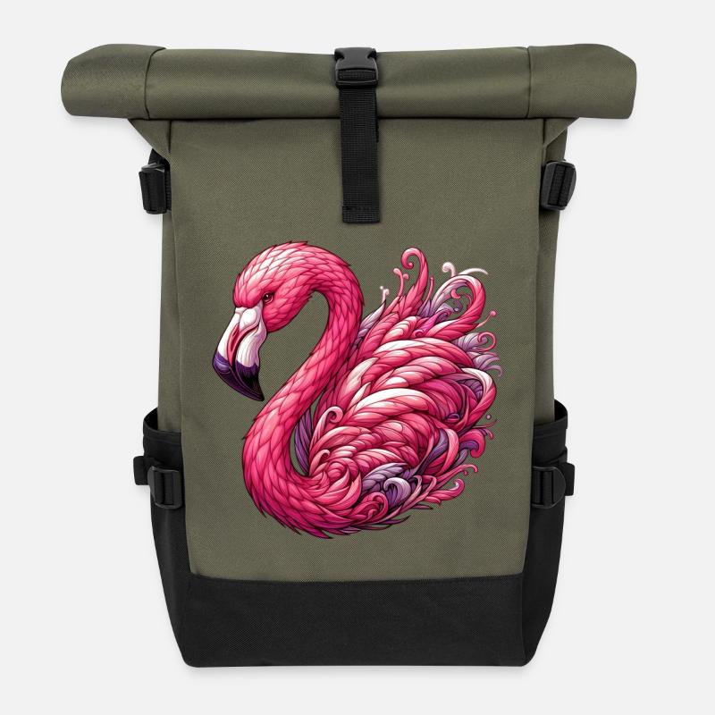 Flamingo - Rolltop Rucksack - Olive/Schwarz