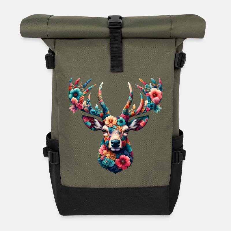 Hirsch - Rolltop Rucksack - Olive/Schwarz