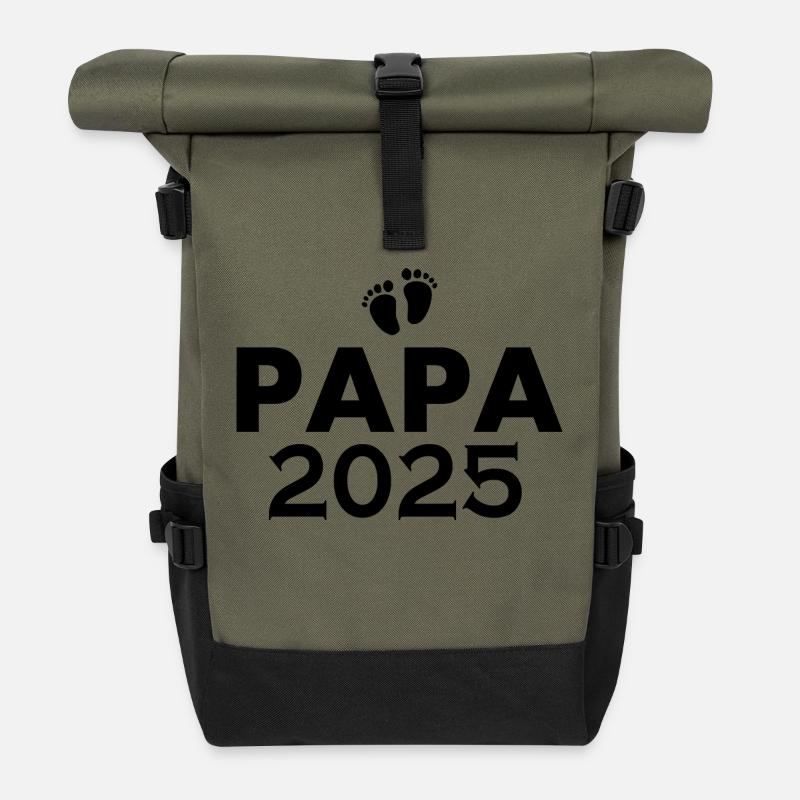 Papa 2025 - Rolltop Rucksack - Olive/Schwarz