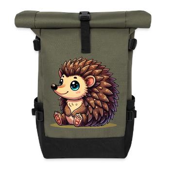 Hedgehog - Roll Top Backpack - olive/black - Front