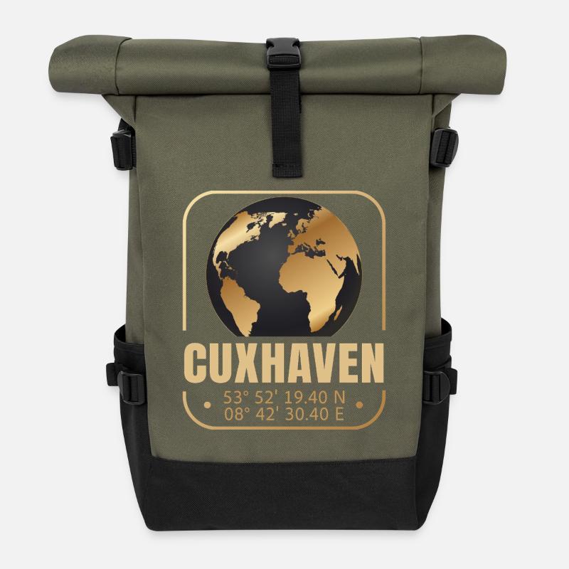 Cuxhaven - Rolltop Rucksack - Olive/Schwarz