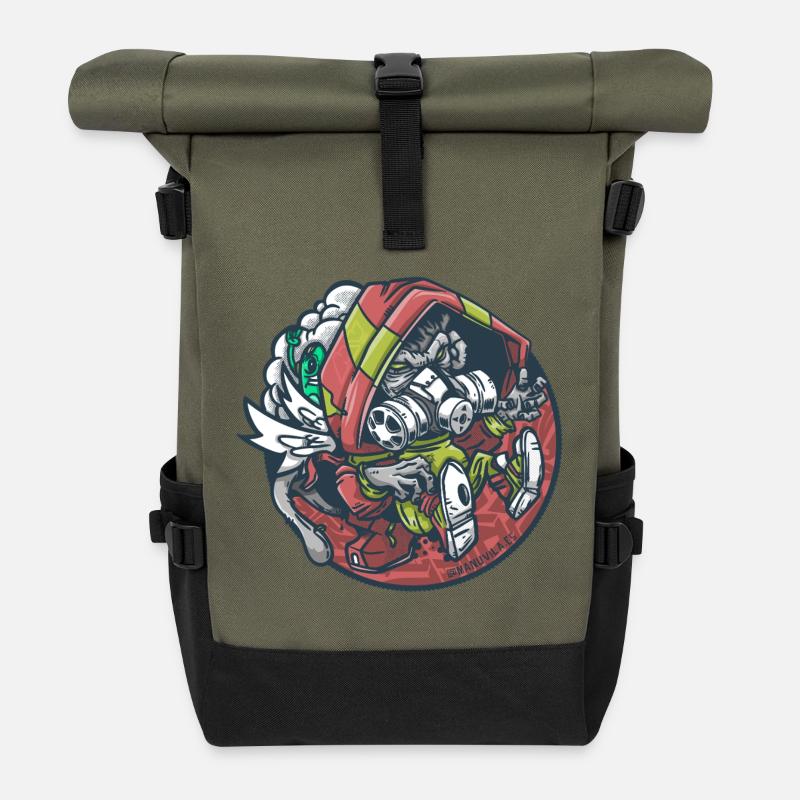 Rothelm-Astronaut Zombie - Rolltop Rucksack - Olive/Schwarz
