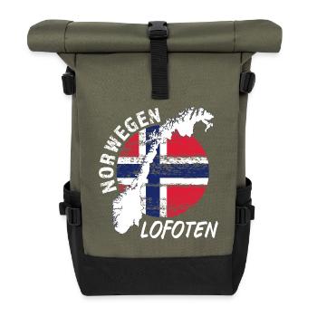 Lofoten - Rolltop Rucksack - Olive/Schwarz - Vorne
