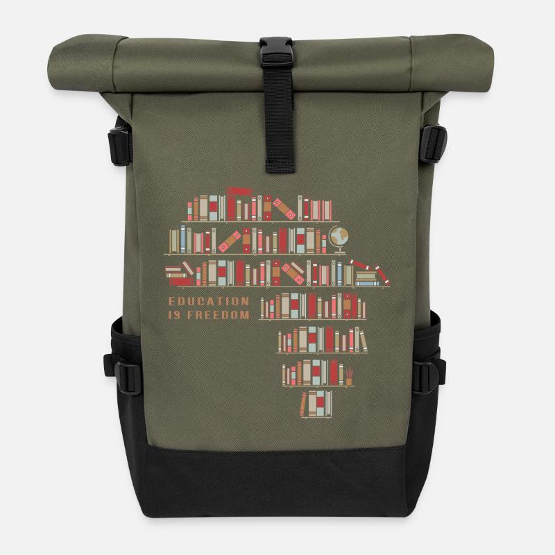Black History Month - Rolltop Rucksack - Olive/Schwarz