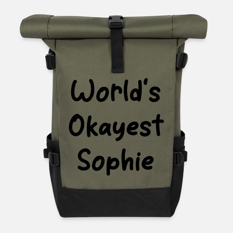 Sophie la plus correcte du monde - Sac à dos roll top - olive/noir