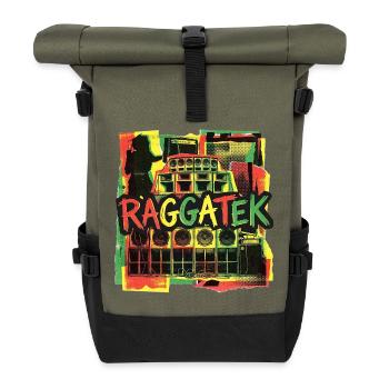 Système de son Raggatek Session - Sac à dos roll top - olive/noir - Devant