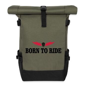 Cadeaux drôles pour les motards - Sac à dos roll top - olive/noir - Devant