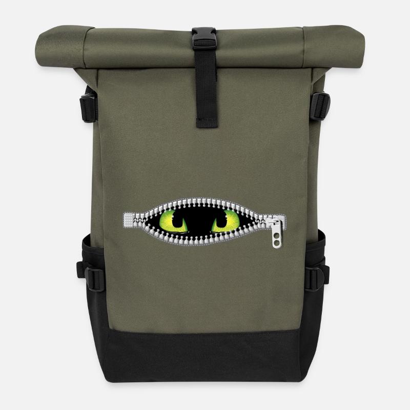 Monster im Inneren - Rolltop Rucksack - Olive/Schwarz