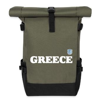 Need design upload - Roll Top Backpack - olive/black - Front