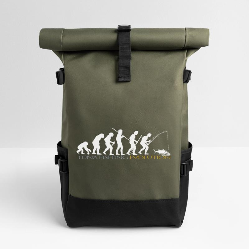 EVOLUTION DE LA PÊCHE (version blanche) Sac à dos roll top