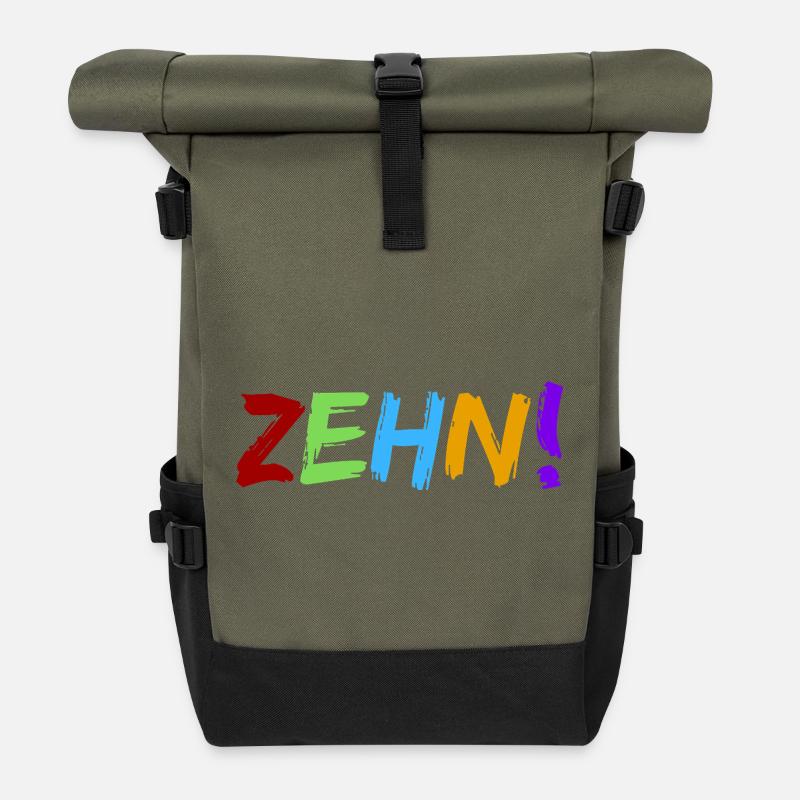 Dix! - Sac à dos roll top - olive/noir