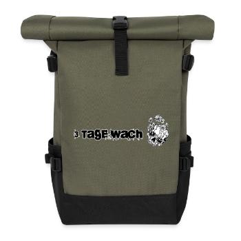 3 Tage wach! - Rolltop Rucksack - Olive/Schwarz - Vorne